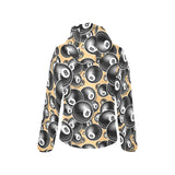 Billiard Ball Pattern Print Design 04 Women's Padded Hooded Jacket