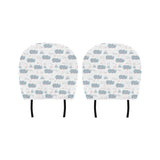 cute rhino heart pattern Car Headrest Cover