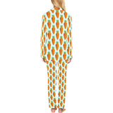 Carrot Pattern Print Design 03 Women's Long Pajama Set