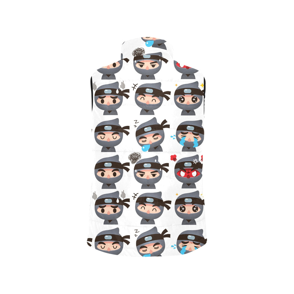 Cute ninja design pattern Men's Padded Vest