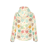 Bicycle Pattern Print Design 01 Women's Padded Hooded Jacket