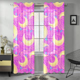 Moon pink rose background Gauze Curtain