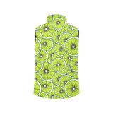 Slices of Lime design pattern Men's Padded Vest