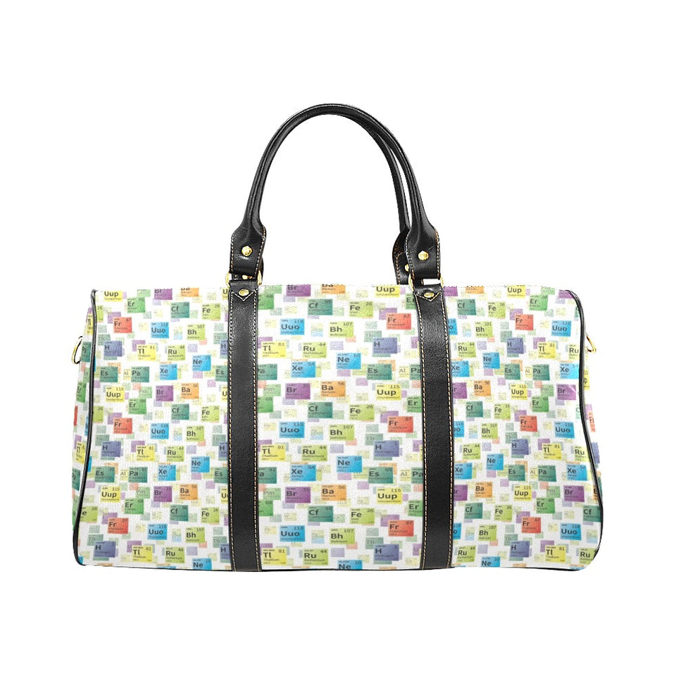 Chemistry Periodic Table Pattern Print Design 05 Travel Bag