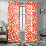 Tropical grapefruit pattern Gauze Curtain