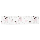 Poodle dog rose cake pattern Table Runner