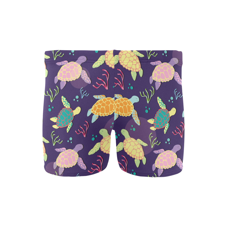 Colorful sea turtle pattern Men's Swimming Trunks