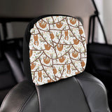 Sloths hanging on the tree pattern Car Headrest Cover