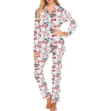 Yorkshire Terrier Pattern Print Design 04 Women's Long Pajama Set