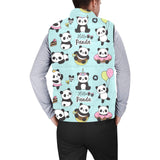 Cute baby panda pattern Men's Padded Vest