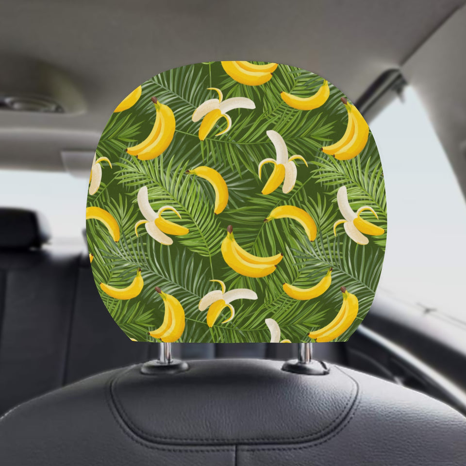 Banana Palm Leaves pattern Car Headrest Cover