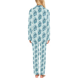 Swordfish Pattern Print Design 05 Women's Long Pajama Set
