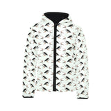 Pelican Pattern Print Design 02 Kids' Boys' Girls' Padded Hooded Jacket
