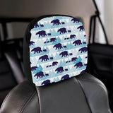 polar bear winter snow pattern Car Headrest Cover