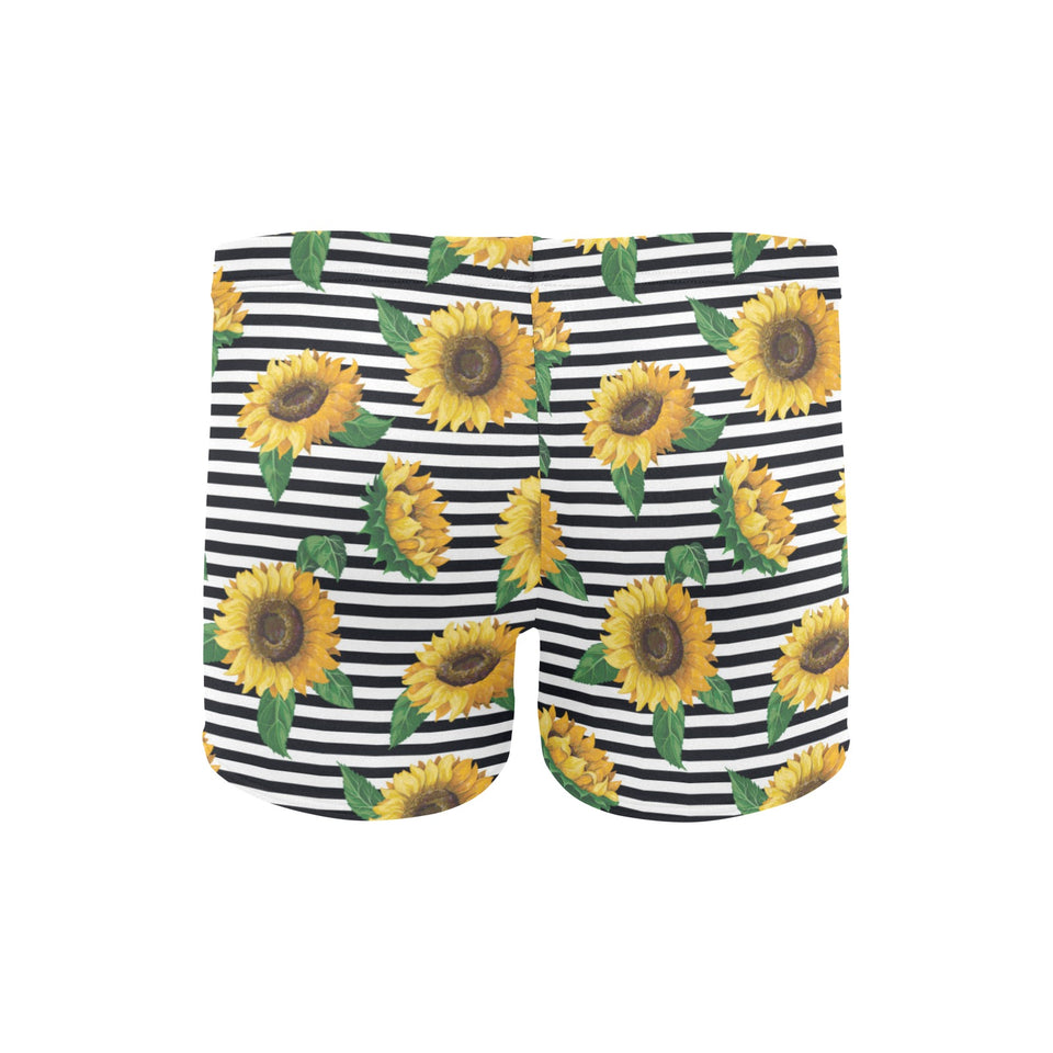 sunflowers ribbon background Men's Swimming Trunks