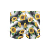 sunflowers ribbon background Men's Swimming Trunks