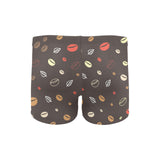 Coffee bean leave pattern Men's Swimming Trunks