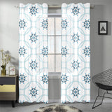 nautical steering wheel chain Gauze Curtain