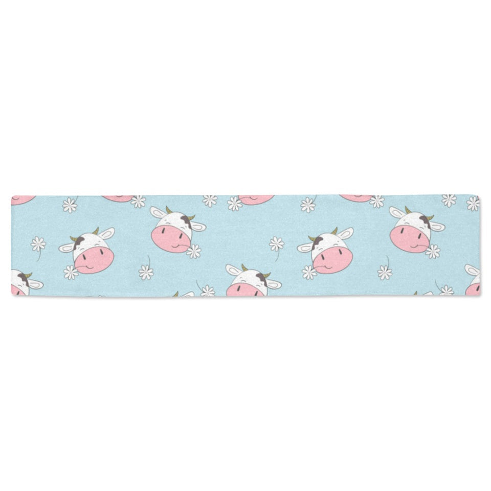 Cute cow flower pattern Table Runner