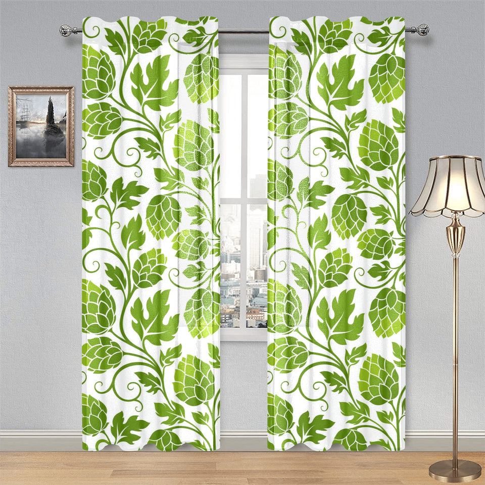 Hop design pattern Gauze Curtain