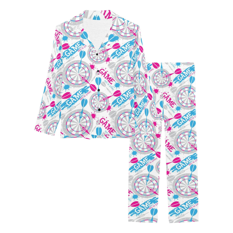 Darts Pattern Print Design 01 Women's Long Pajama Set
