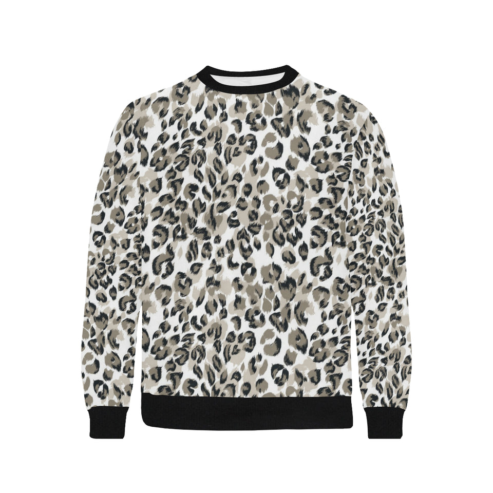Leopard skin print pattern Men's Crew Neck Sweatshirt