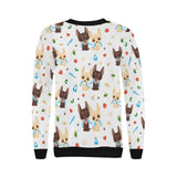 Cute Chihuahua dog pattern Women's Crew Neck Sweatshirt