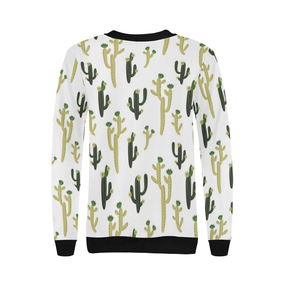 Cute cactus pattern Women's Crew Neck Sweatshirt