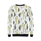 Cute cactus pattern Women's Crew Neck Sweatshirt