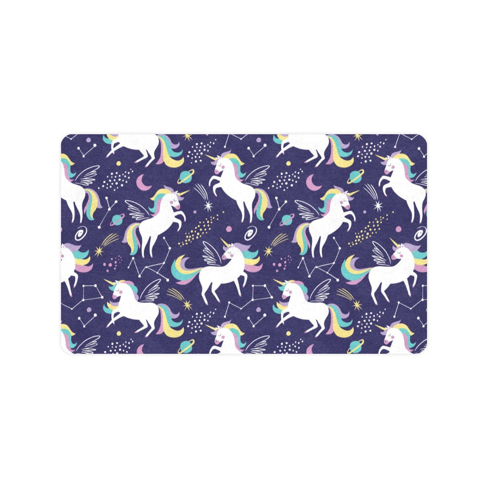 Hand drawn cute unicorn star planet Doormat