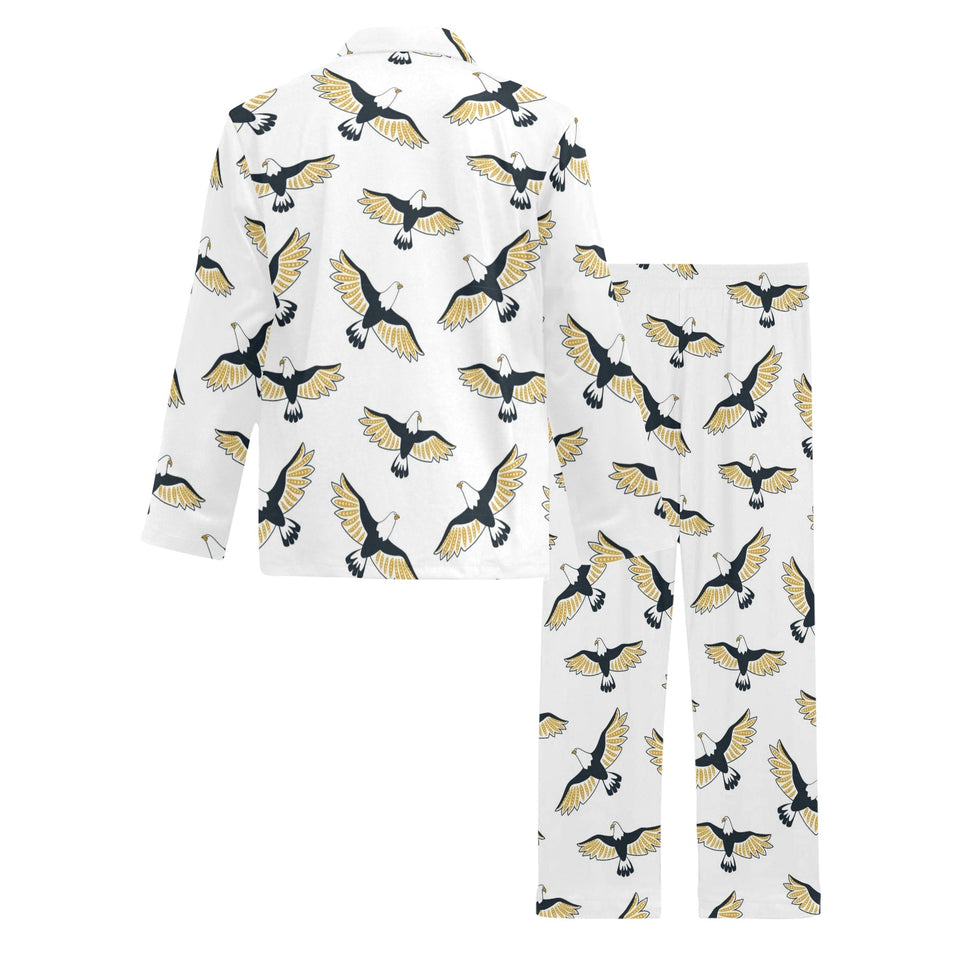 Eagle Pattern Print Design 03 Men's Long Pajama Set