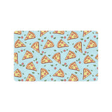 Hand drawn pizza blue background Doormat