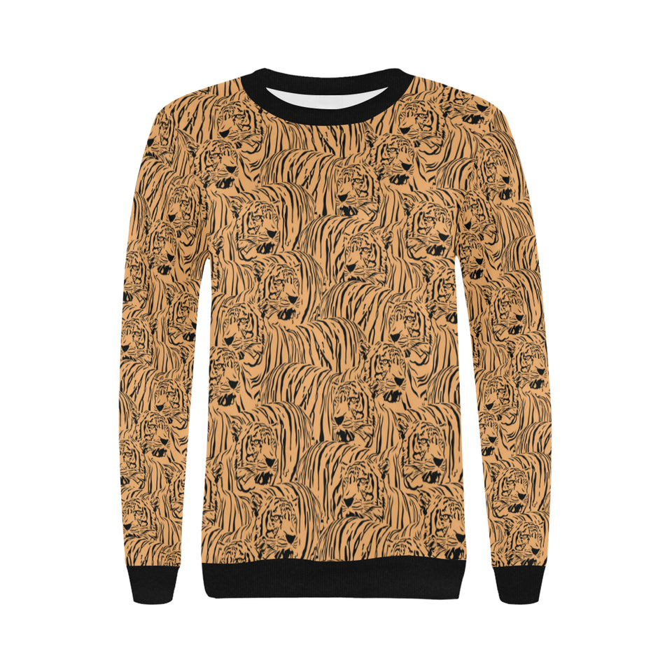 Bengal tigers pattern Women's Crew Neck Sweatshirt