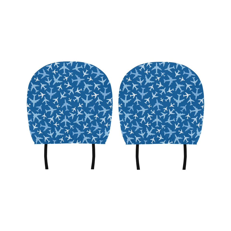 Airplane pattern in the sky Car Headrest Cover