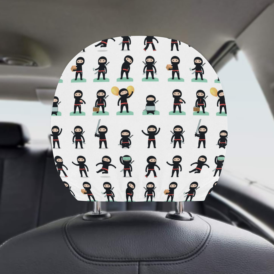 Cute ninja katana sword pattern Car Headrest Cover