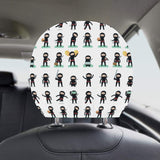 Cute ninja katana sword pattern Car Headrest Cover