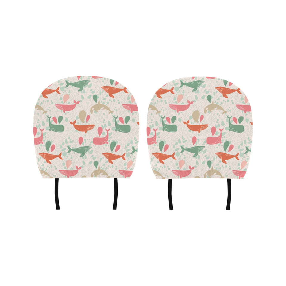 Cute whale pattern Car Headrest Cover