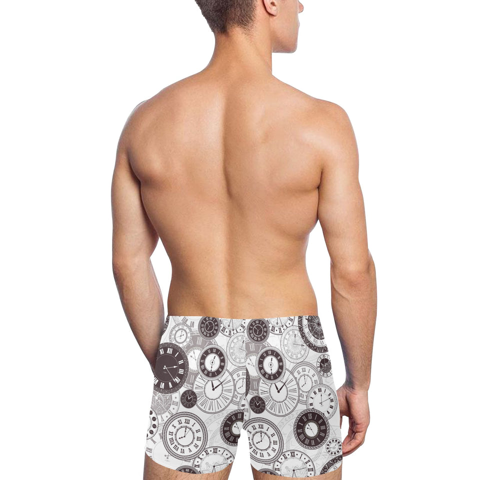 Classic vintage clock pattern Men's Swimming Trunks