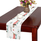 Cute dachshund bone pattern Table Runner