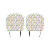 colorful onions white background Car Headrest Cover