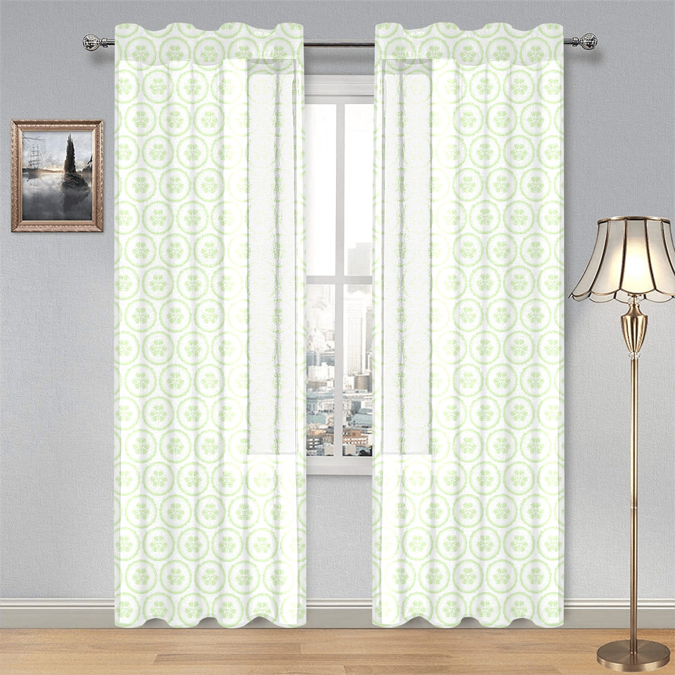 Cucumber pattern background Gauze Curtain