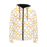 Horseshoes Pattern Print Design 03 Men's Padded Hooded Jacket