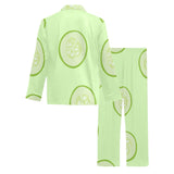 Cucumber pattern Men's Long Pajama Set