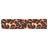 Fire flame dark pattern Table Runner