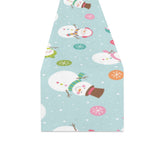 Cute snowman snowflake pattern Table Runner