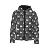 Piano Pattern Print Design 05 Kids' Boys' Girls' Padded Hooded Jacket