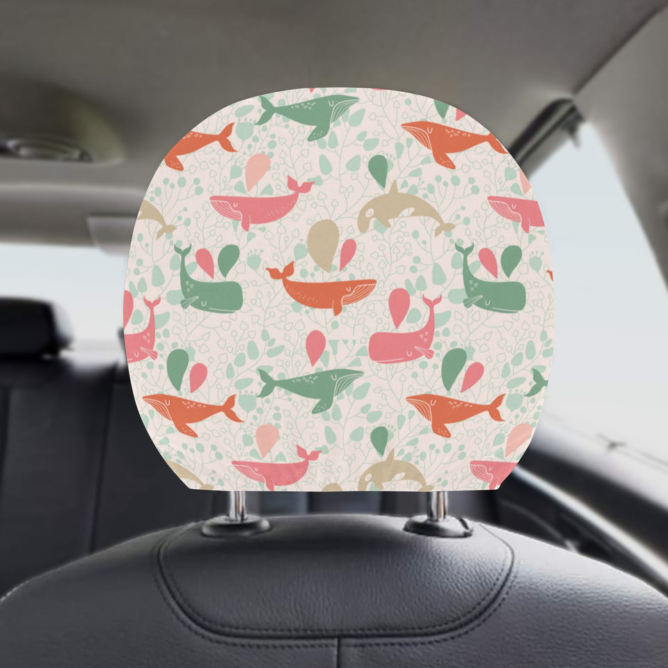Cute whale pattern Car Headrest Cover
