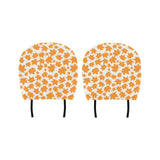 Orange Maple Leaf pattern Car Headrest Cover