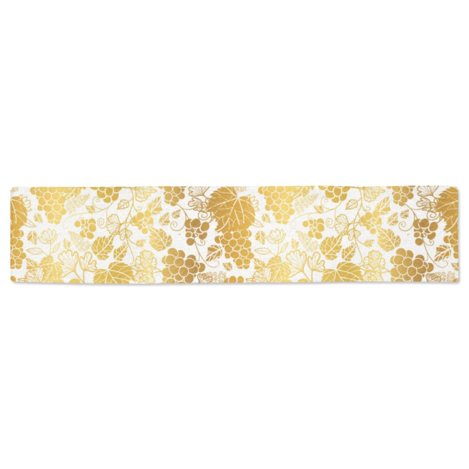 Gold grape pattern Table Runner