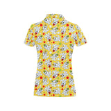 Yorkshire Terrier Pattern Print Design 05 Women's All Over Print Polo Shirt